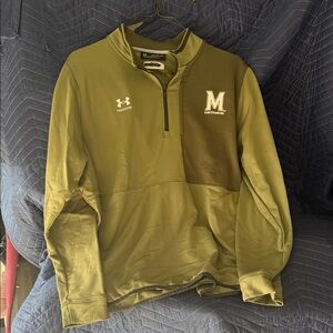 Under Armour Olive Green Quarter-Zip Pullover